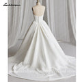 Lakshmigown Off The Shoulder Crepe Satin A-Line Bridal Gowns For Formal Party Floor Length Wedding Dress Vestidos Customized